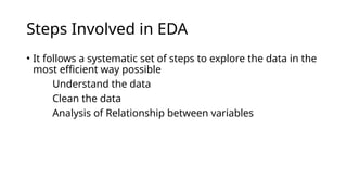 Exploratory Data Analysis (EDA) for data analytics .pptx