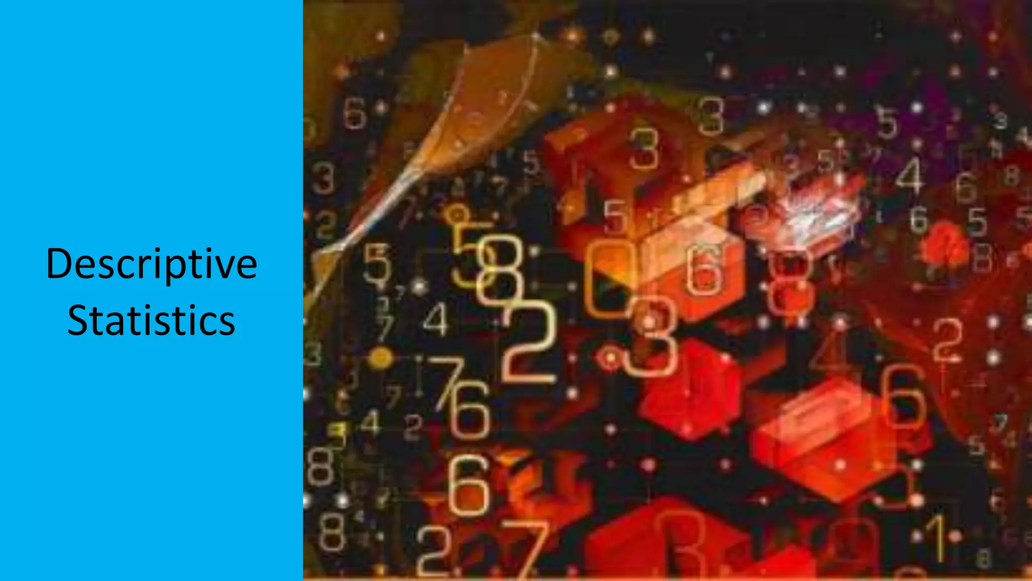 Descriptive
Statistics
 