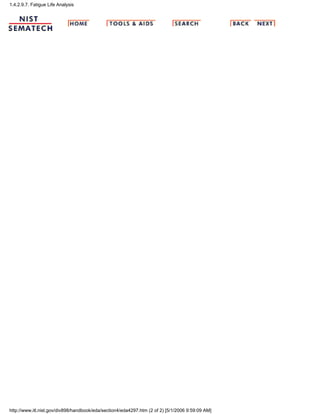 1.4.2.9.7. Fatigue Life Analysis
http://www.itl.nist.gov/div898/handbook/eda/section4/eda4297.htm (2 of 2) [5/1/2006 9:59:09 AM]
 