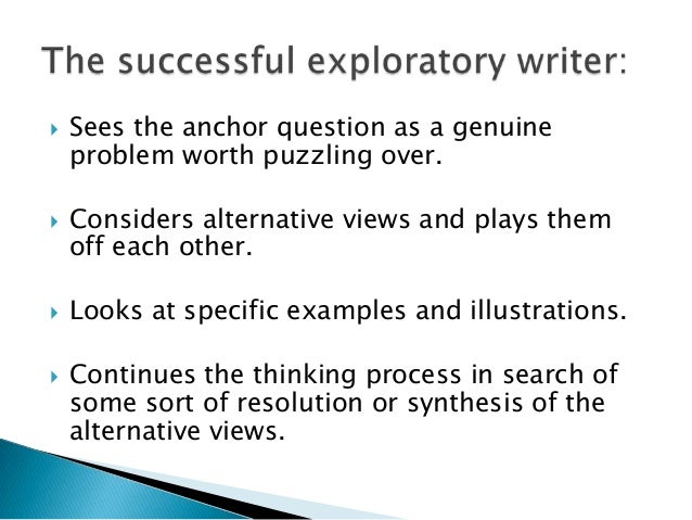 writing an exploratory essay