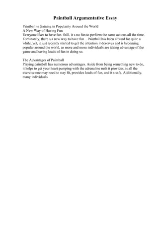 Exploratory Essay Examples. exploratory research paper example | PDF