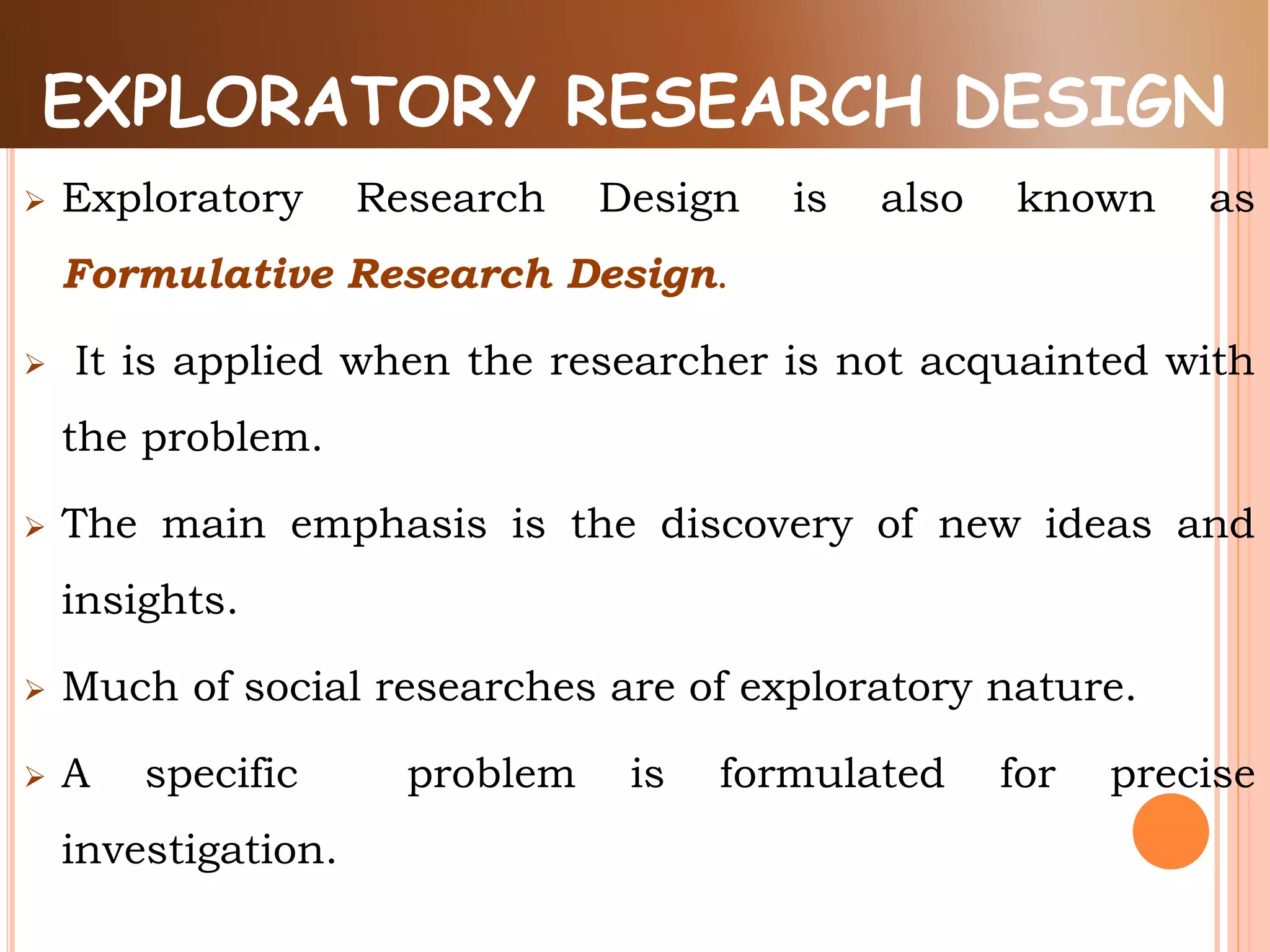 Exploratory Research Design