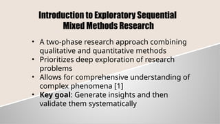Exploratory Sequential Mix method type of research | PPTX