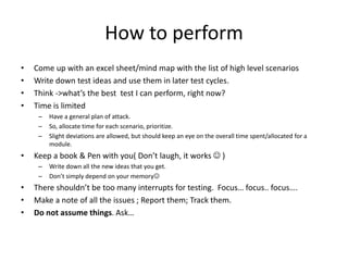 Exploratory testing | PPTX