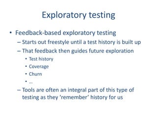 Exploratory Testing
