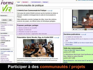 Participer à des  communautés / projets 