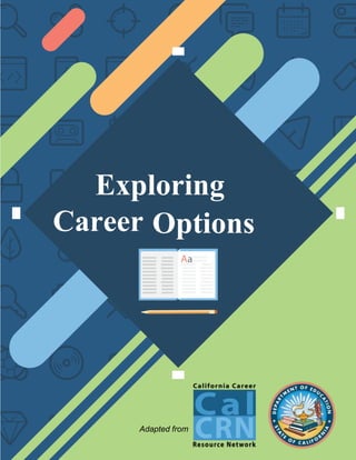 Exploring
Career Options
Adapted from
 