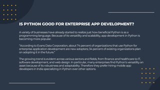 Explore Best Possibilities Of App Development In Python | PPT