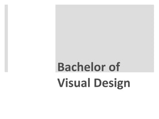 Bachelor of
Visual Design
 