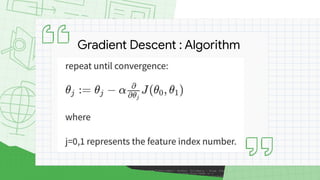 Gradient Descent : Algorithm
 