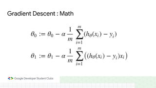 Gradient Descent : Math
 