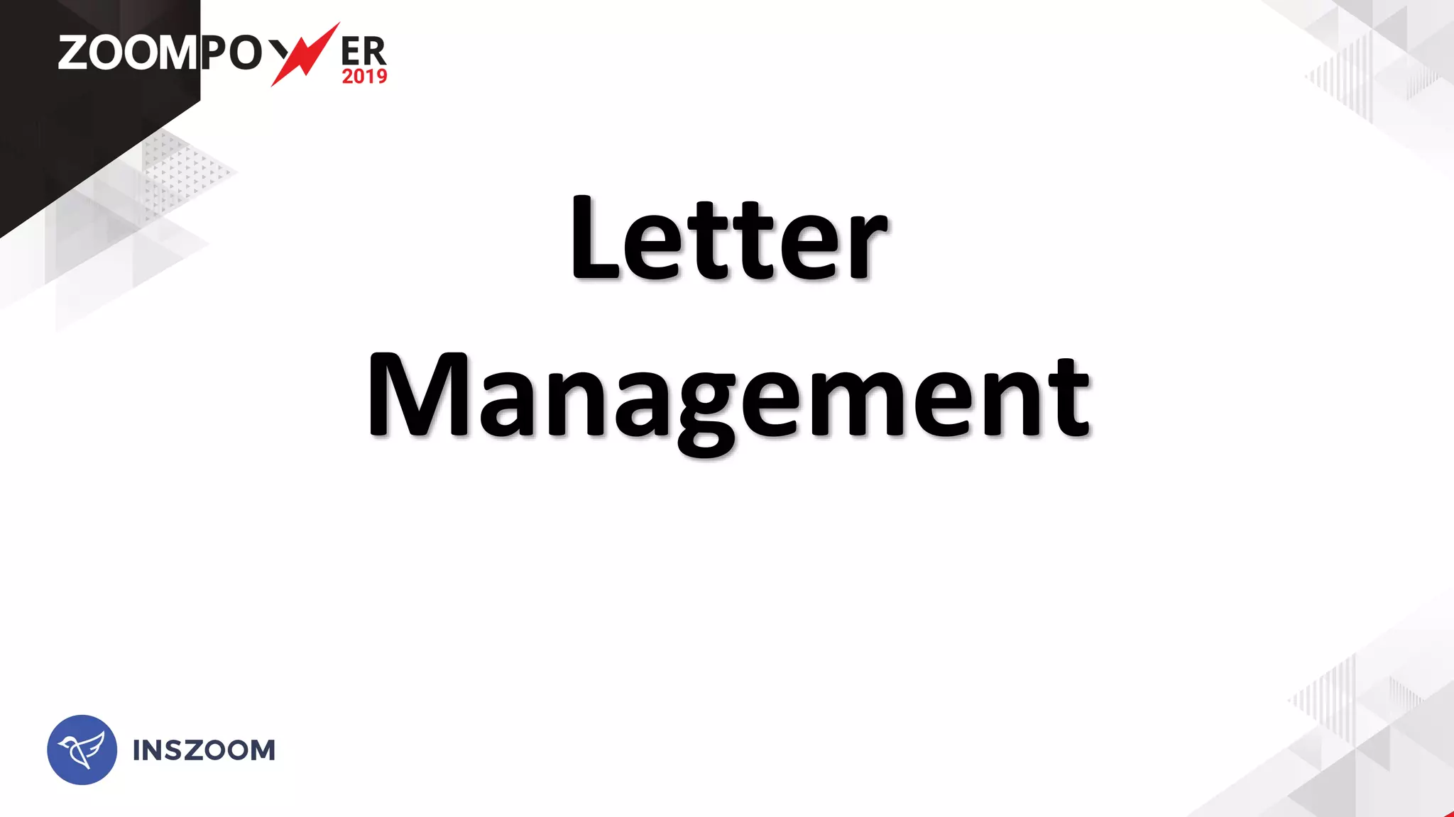 Letter
Management
 