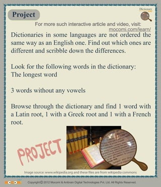 Project Word Study Dictionary Dictionary – Mocomi.com