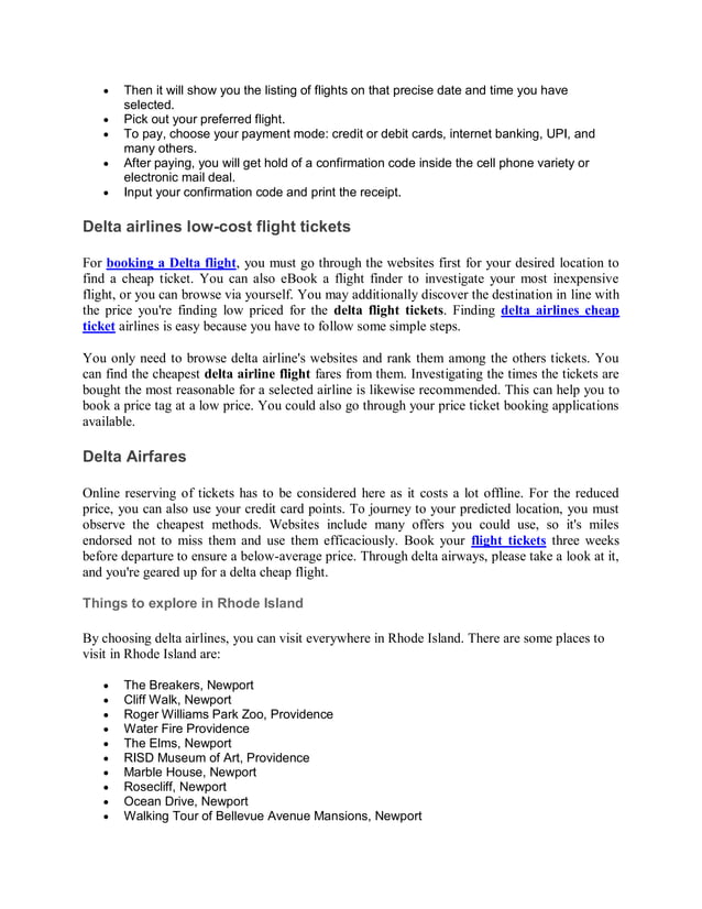 Explore Rhode Island with Cheap Delta Flights Booking.pdf