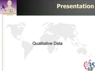 Presentation



Qualitative & Quantitative Data
       Charts & Tables




                          ©drtamil@gmail.com 2012
 