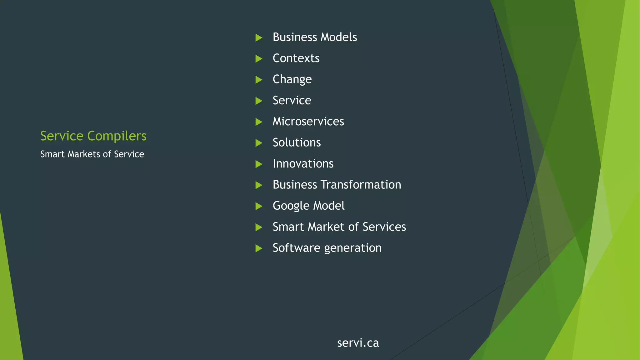 Graph Reactor / Ianta Labs
Solution = Sequence (Services)
Service nService 1
 
