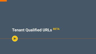 Tenant Qualiﬁed URLs BETA
 