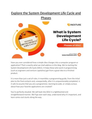 Explore the System Development Life Cycle and Phases | PDF