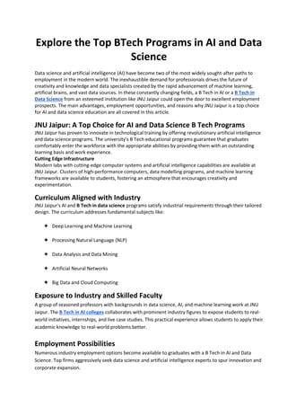 Explore the Top BTech Programs in AI and Data Science.pdf