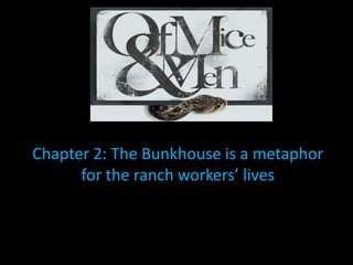 Chapter 2: The Bunkhouse is a metaphor
      for the ranch workers’ lives
 