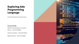 Exploring-Ada Programming Language and its concepts | PPT