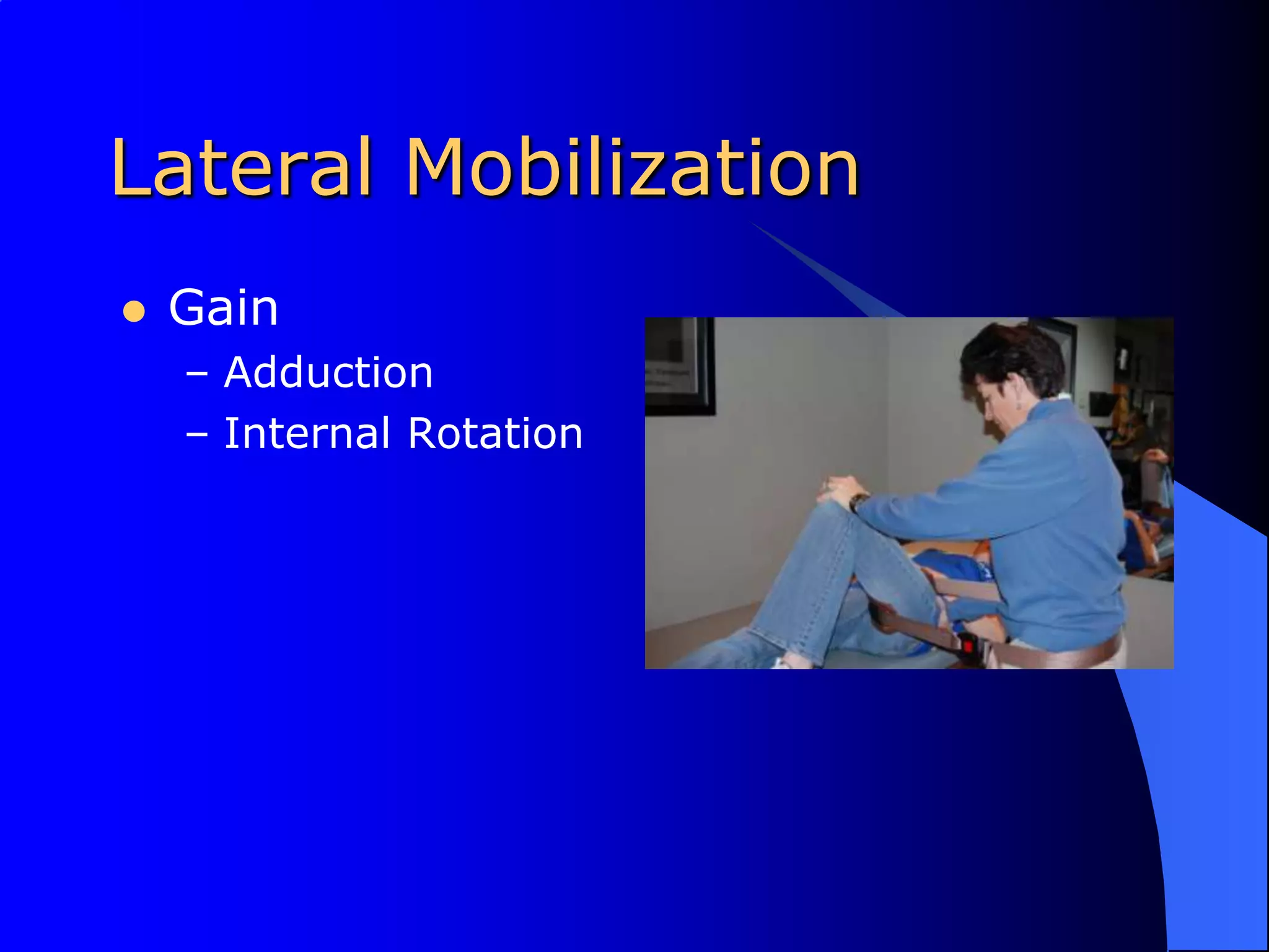 Lateral MobilizationGainAdductionInternal Rotation