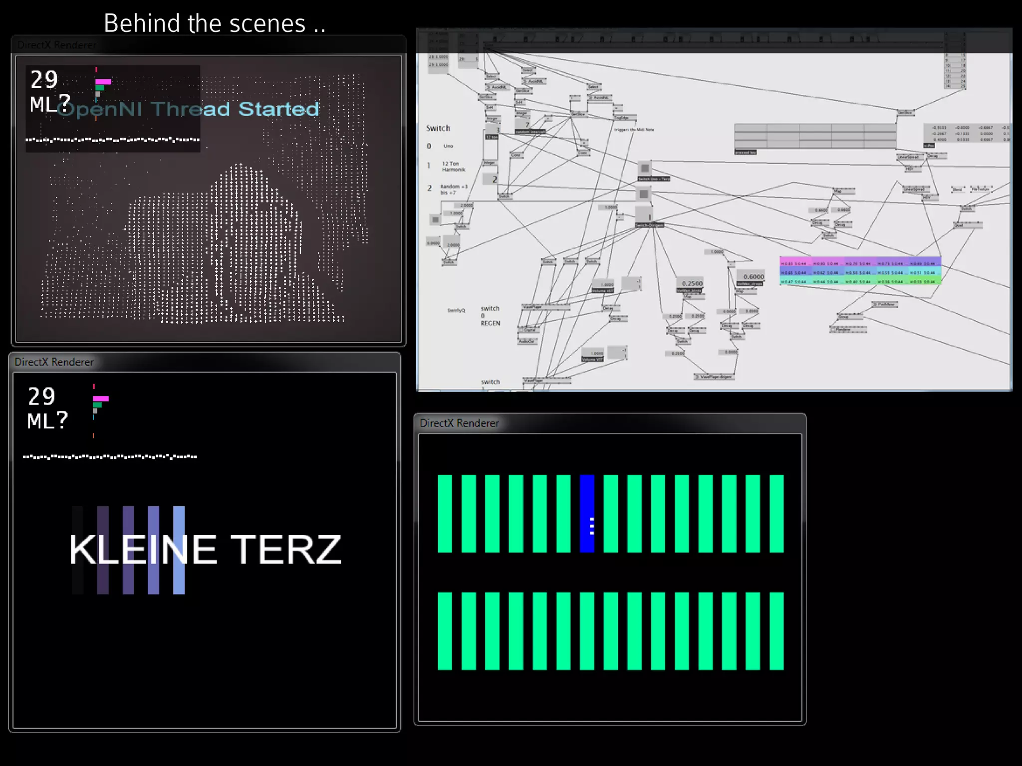 Behind the scenes ..
 