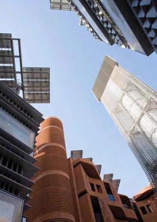 Heat circulation of Masdar headquarter building via wind cones – UAE