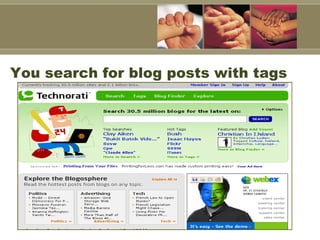 You search for blog posts with tags 