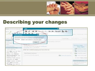 Describing your changes  