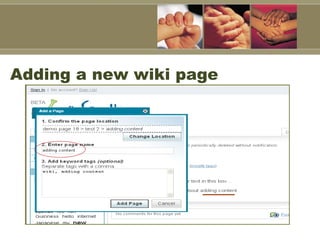 Adding a new wiki page  