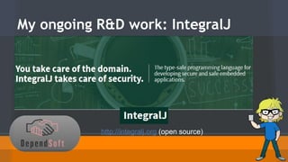My ongoing R&D work: IntegralJ 
http://integralj.org (open source) 
 