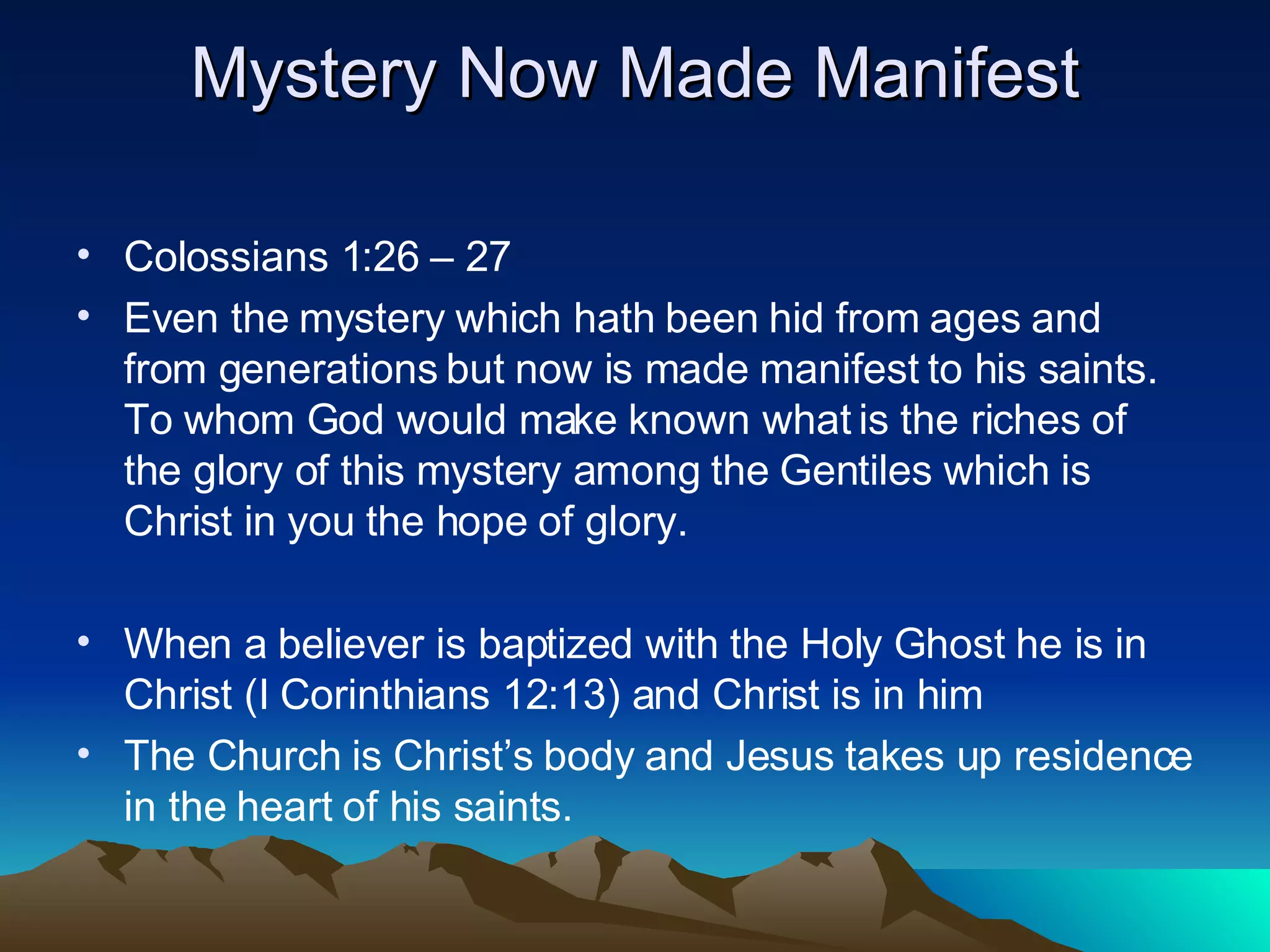 Exploring Pauls Letter To The Colossians Chapters 1 2 | PPT