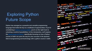 Python Scope In Future | PPT