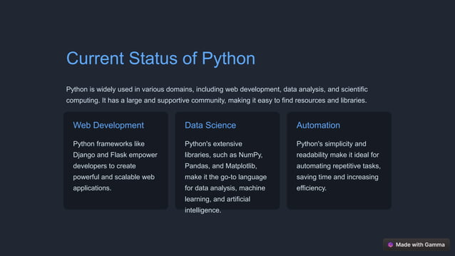 Python Scope In Future | PPT | Free Download