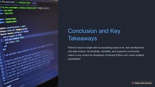 Python Scope In Future | PPTX
