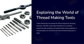 Thread Making Tools | PDF