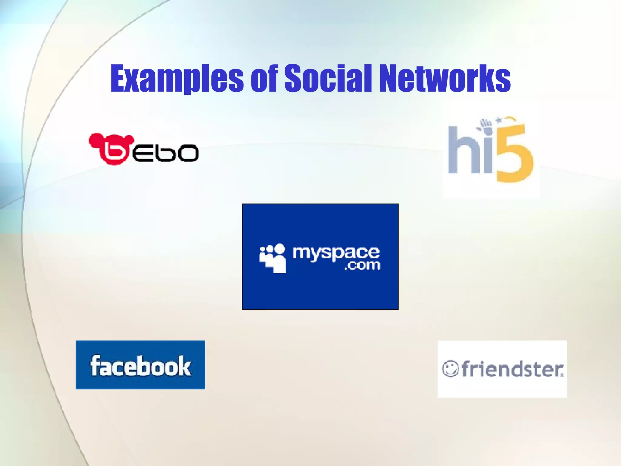 Examples of Social Networks 