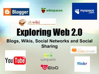 Exploring Web 2.0 Blogs, Wikis, Social Networks and Social Sharing 