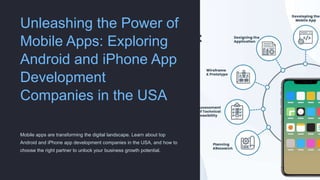 Unleashing the Power of
Mobile Apps: Exploring
Android and iPhone App
Development
Companies in the USA
Mobile apps are transforming the digital landscape. Learn about top
Android and iPhone app development companies in the USA, and how to
choose the right partner to unlock your business growth potential.
 