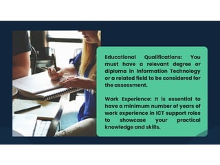 Exploring And Understanding The Requirements For ICT Support Engineer Assessment