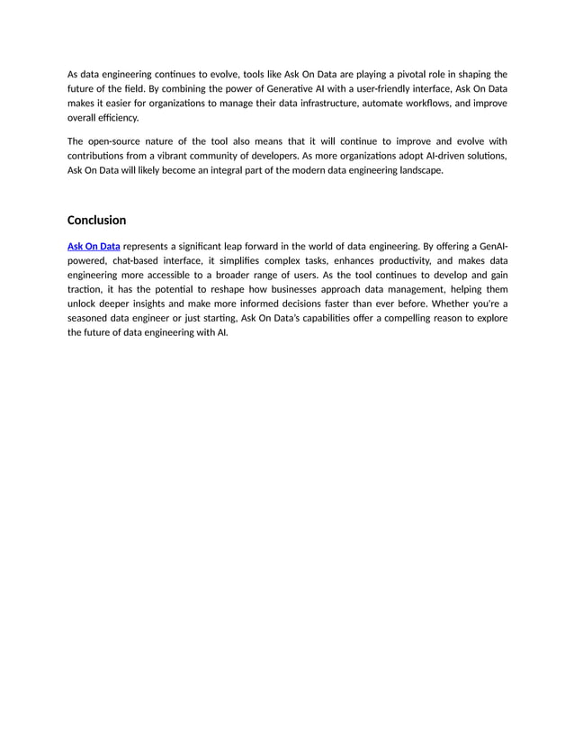 Exploring Ask On Data Revolutionizing Data Engineering with GenAI and ...