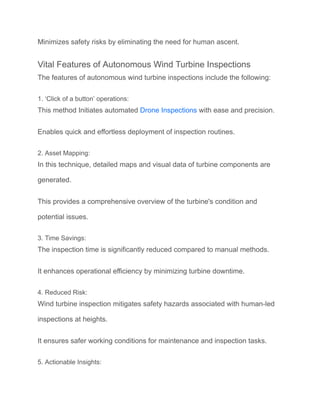 Exploring Autonomous Solutions for Wind Turbine Inspection and Repair | PDF