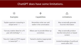 ChatGPT does have some limitations.
 