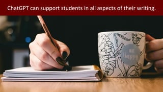 ChatGPT can support students in all aspects of their writing.
 