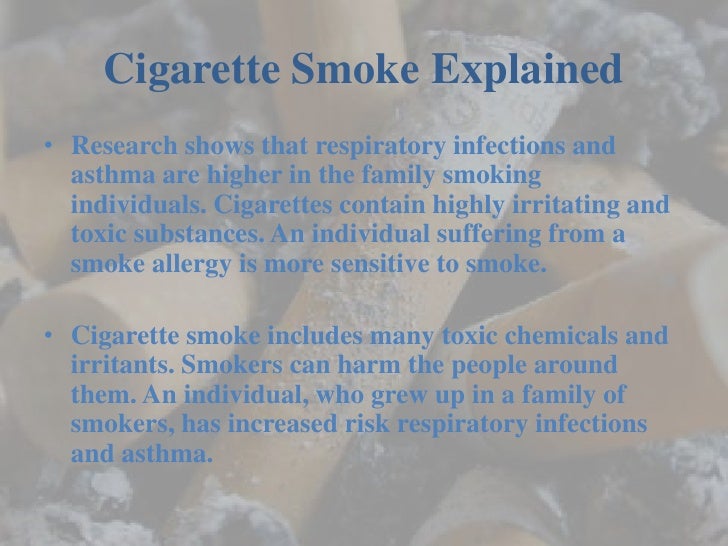 Exploring cigarette smoke and other allergies
