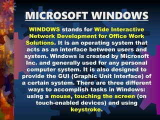 Exploring Computer Fundamentals and Microsoft Windows | PPTX