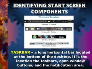 Windows Screen Toolbars Exploring Computer Fundamentals and Microsoft Windows | PPTX
