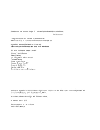 Exploring concepts of gender and health | PDF