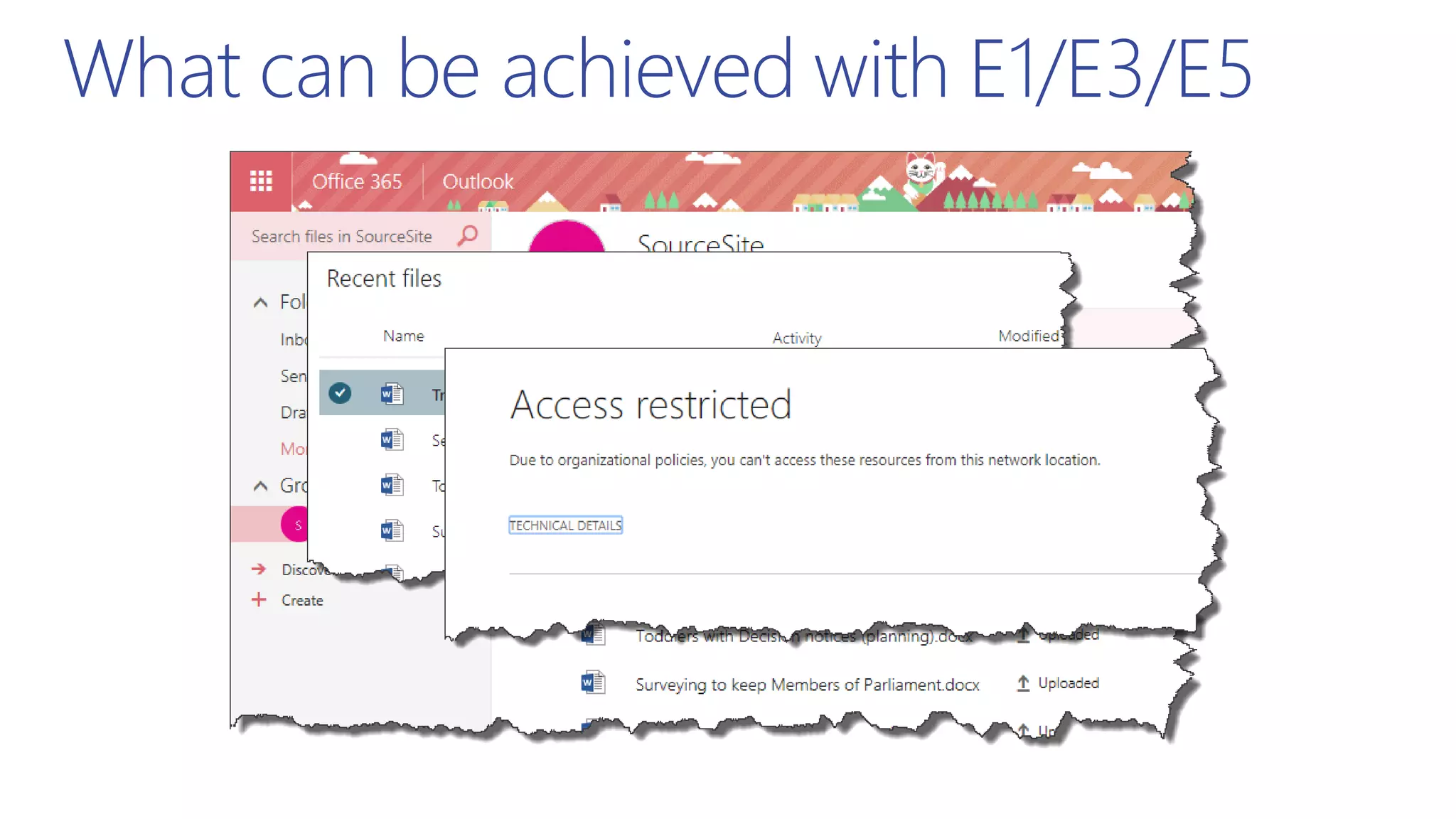 What can be achieved with E1/E3/E5
 